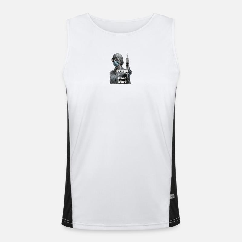 Nursing heroine: Hard work Men's Functional Contrast Tank Top 