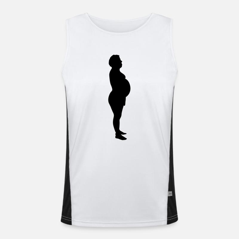 Fat Men's Functional Contrast Tank Top 