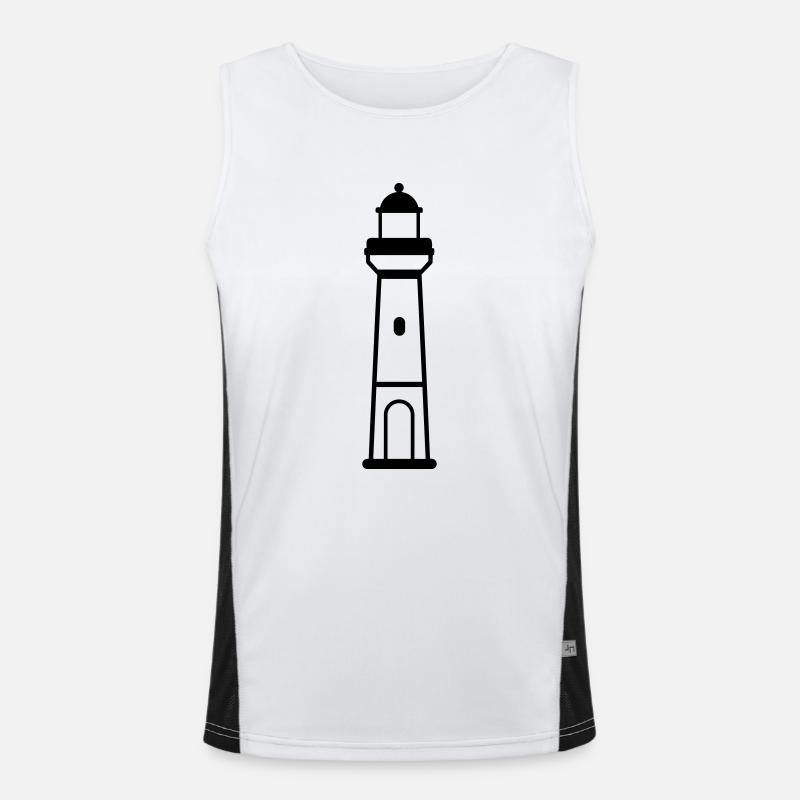 Leuchtturm Funktionelles Kontrast-Tank Top für Männer 