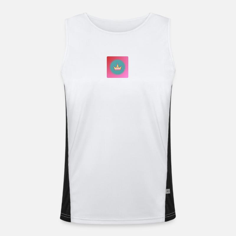 Pastel crown with heart Men's Functional Contrast Tank Top 