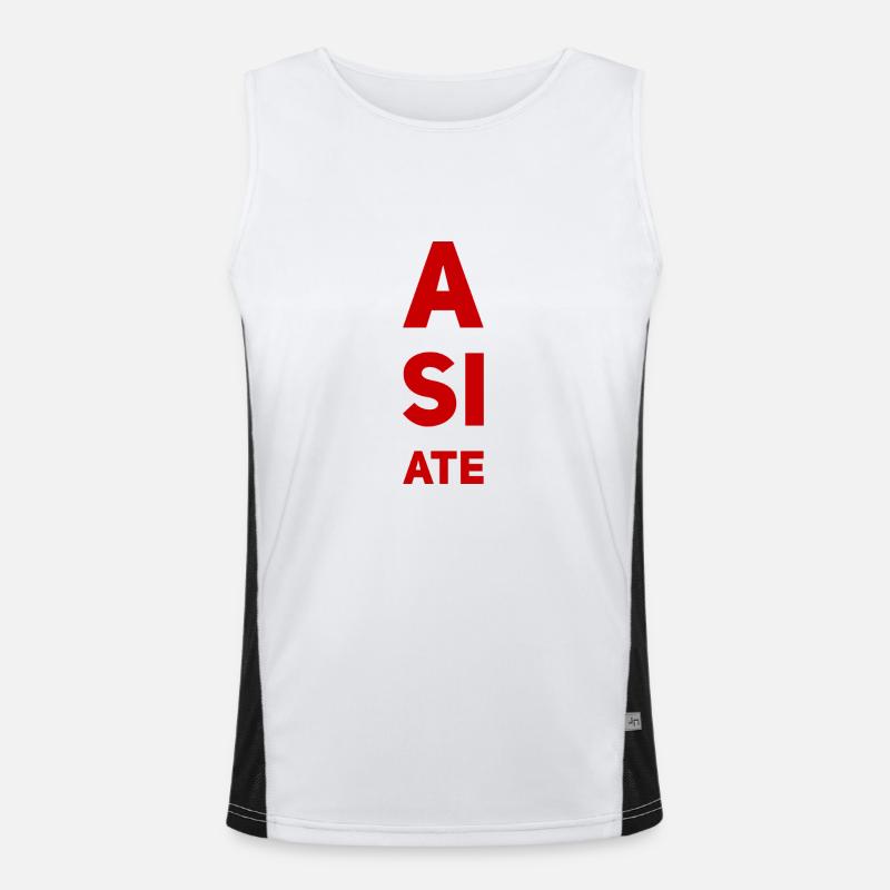 A SI ATE. Wonderful NEW Design by Maximum Design!! Funktionelles Kontrast-Tank Top für Männer 