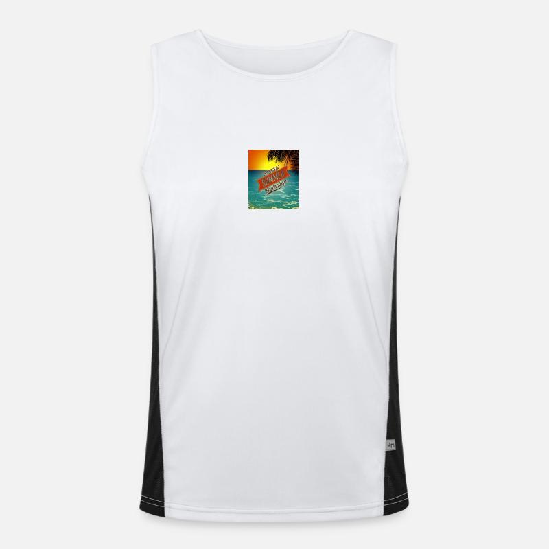 summer cool quotes Men's Functional Contrast Tank Top 