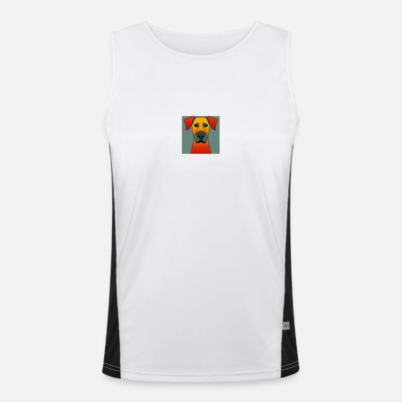 Dog Pop Art Men's Functional Contrast Tank Top 