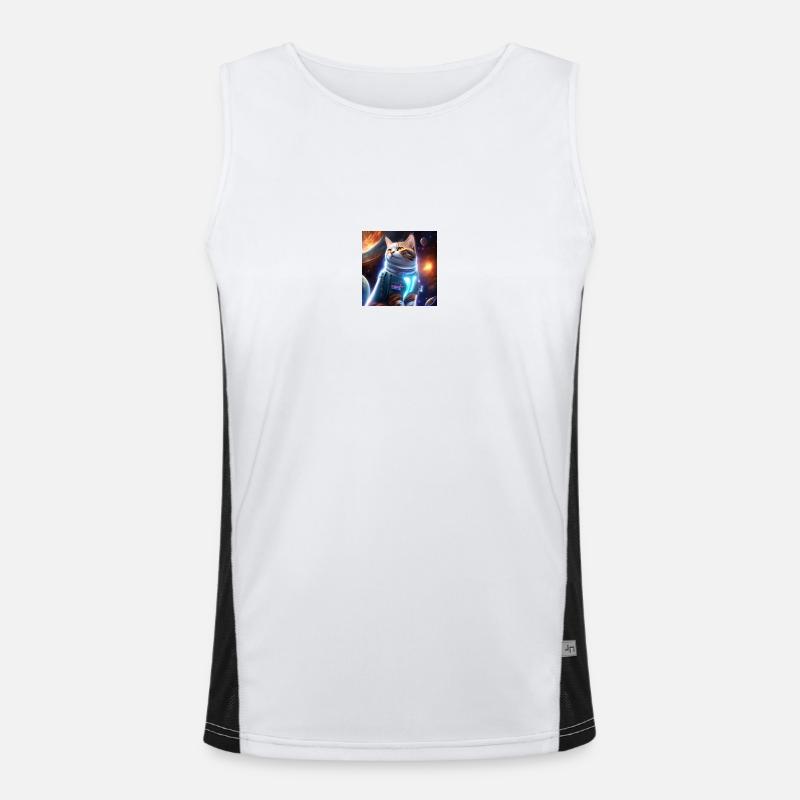 Katze Funktionelles Kontrast-Tank Top für Männer 