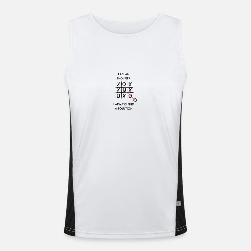 I AM AN ENGINEER Funktionelles Kontrast-Tank Top für Männer 
