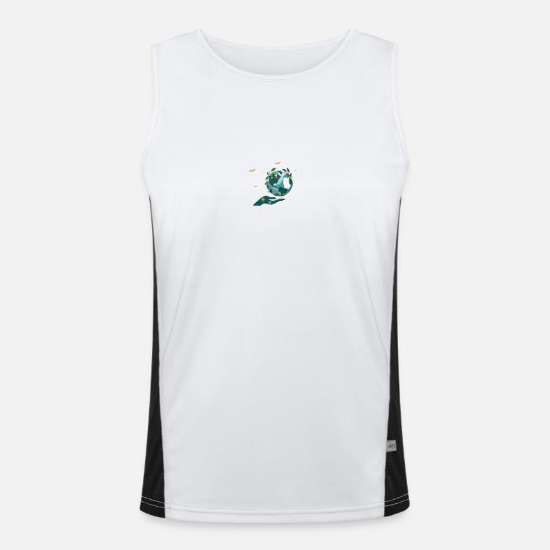 Sustainable world Men's Functional Contrast Tank Top 