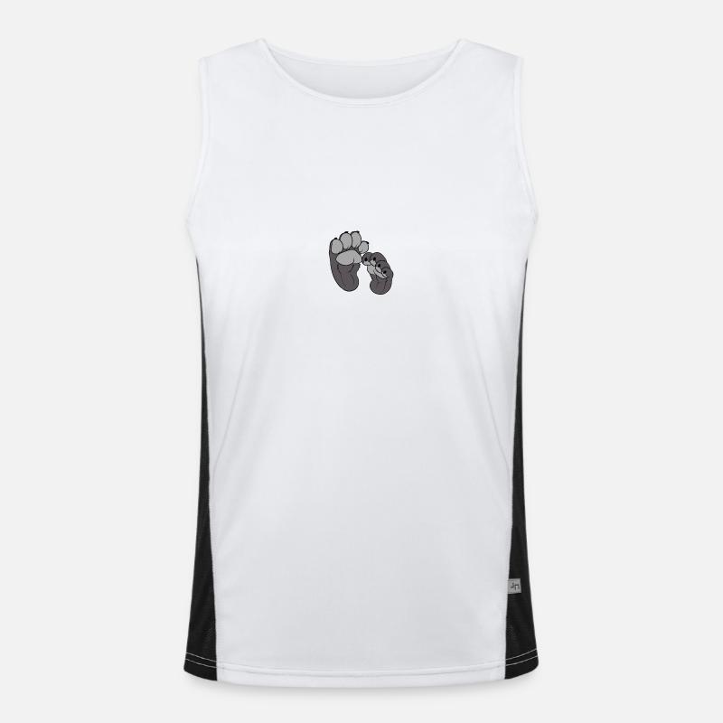 Grey Paws Funktionelles Kontrast-Tank Top für Männer 