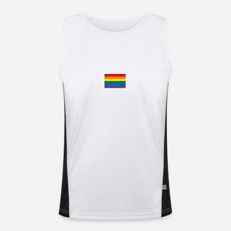 Regenbogen Funktionelles Kontrast-Tank Top für Männer 