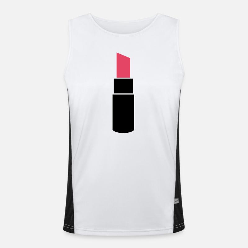 Lippenstift Funktionelles Kontrast-Tank Top für Männer 