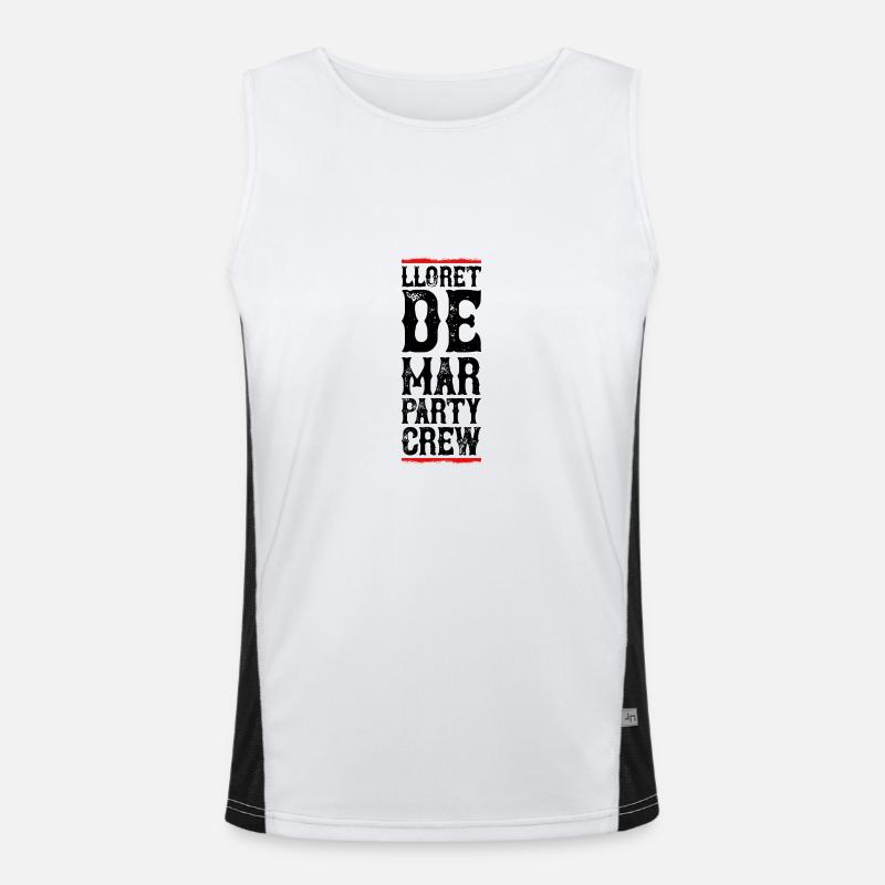 Lloret De Mar Party Crew Débardeur respirant contrasté Homme 