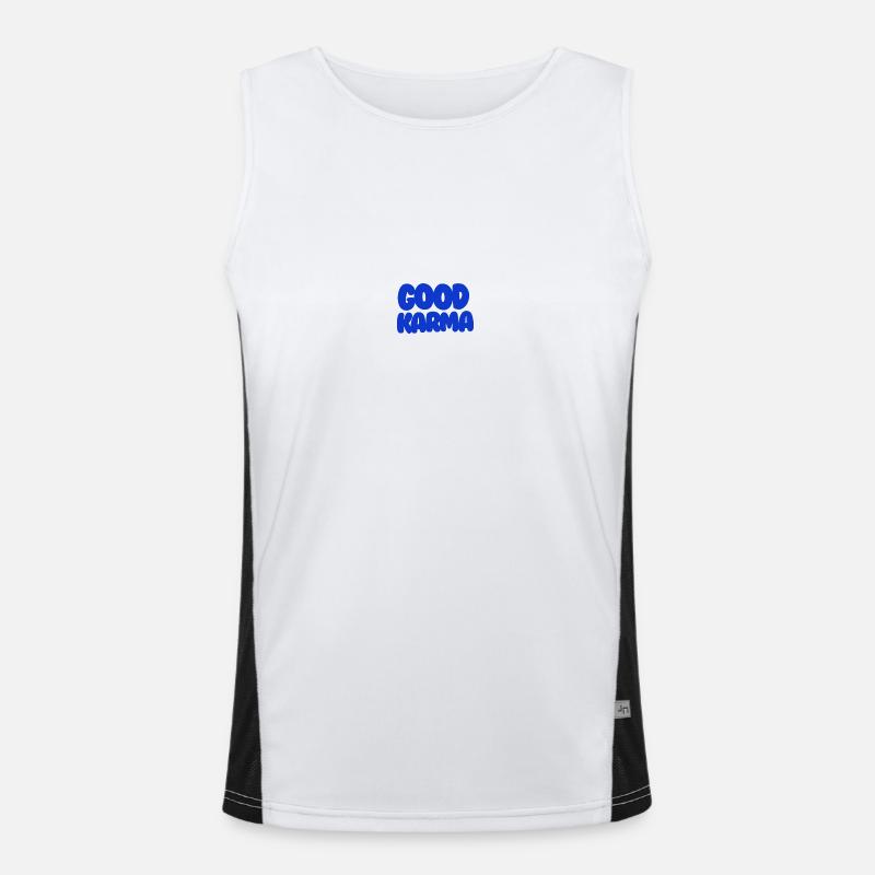 Good Karma Blue Men's Functional Contrast Tank Top 