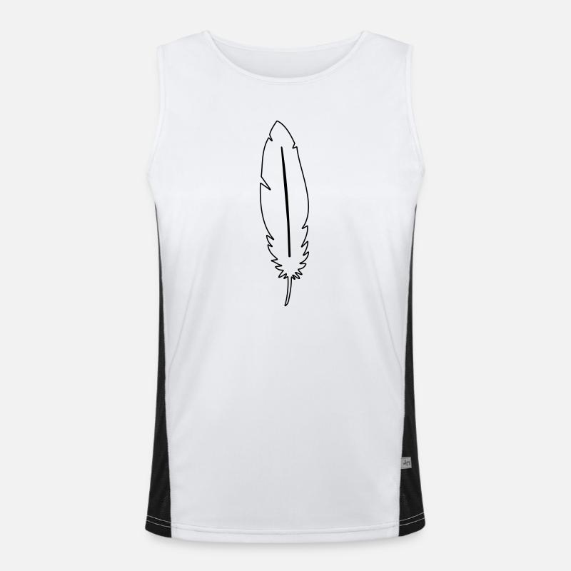 Spring lightness symbol - Men's Functional Contrast Tank Top  - white/black