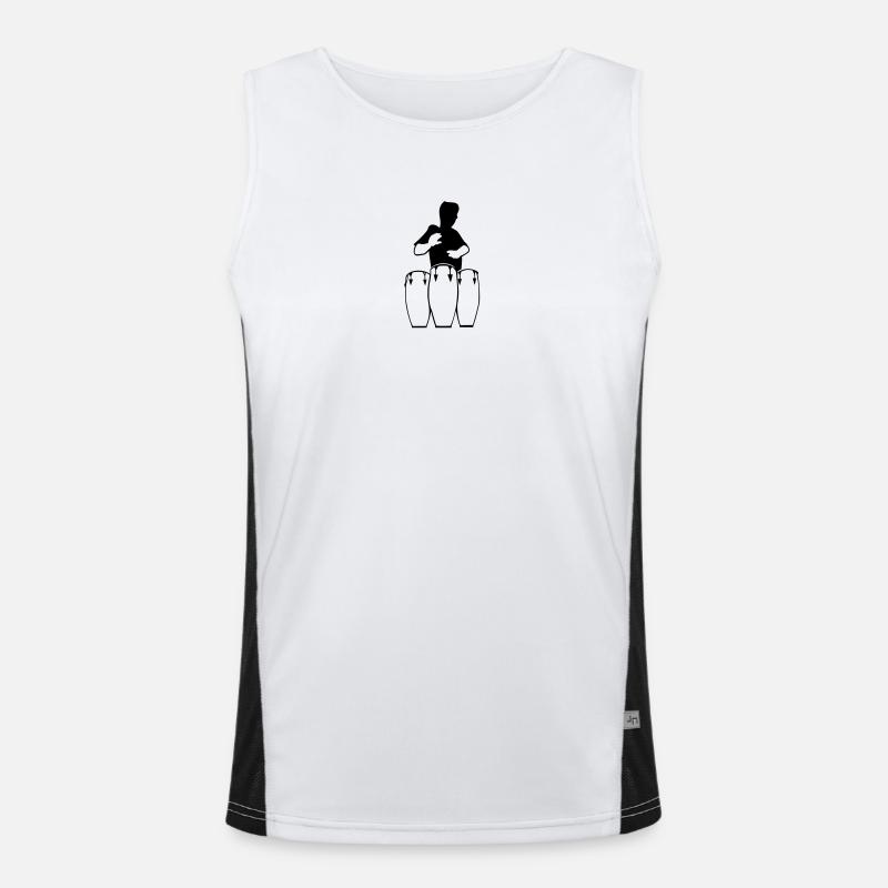 drummers, conga player Men's Functional Contrast Tank Top 