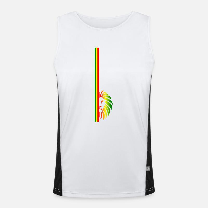 Reggae Lion Funktionelles Kontrast-Tank Top für Männer 