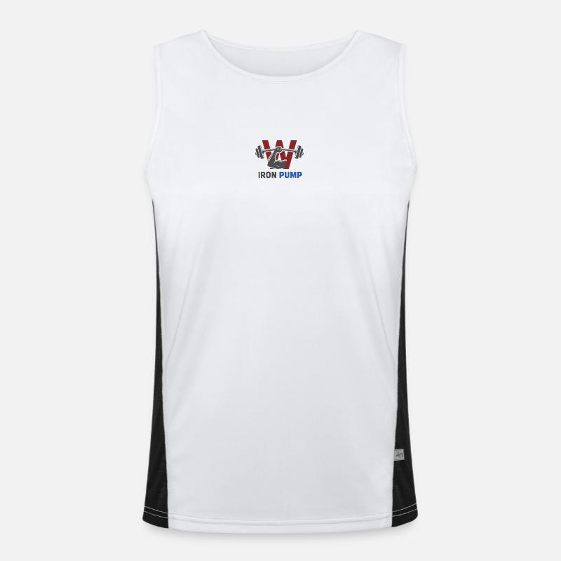Iron Pump Krafttraining Emblem Funktionelles Kontrast-Tank Top für Männer 