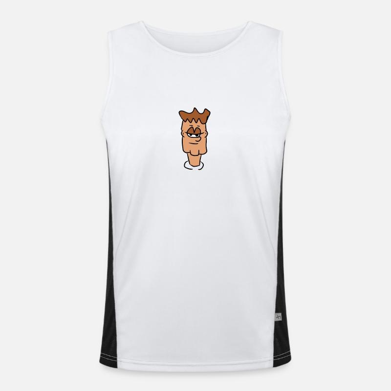 Bunter Comic Kopf Funktionelles Kontrast-Tank Top für Männer 