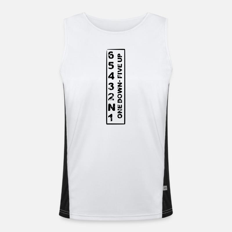 one down five up - Men's Functional Contrast Tank Top - white/black