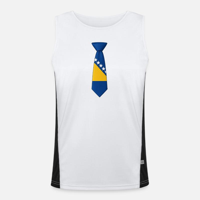 Cravate Bosnie – Conception du drapeau Débardeur respirant contrasté Homme 