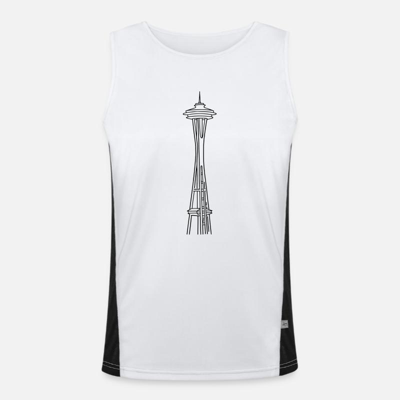 „Space Needle" à Seattle Débardeur respirant contrasté Homme 