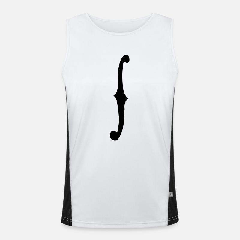 F-Loch links Funktionelles Kontrast-Tank Top für Männer 