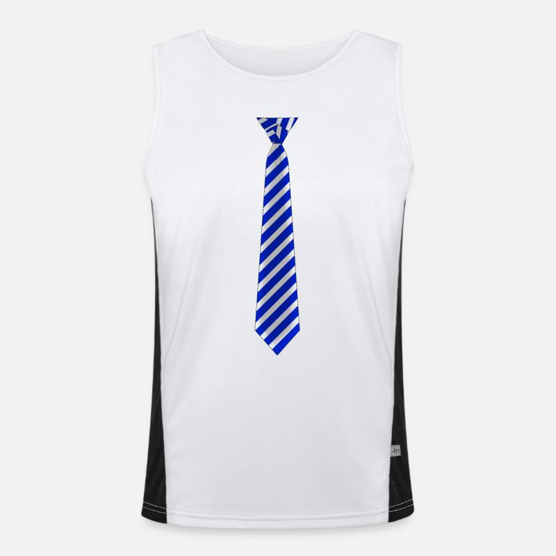 Cravate rayée bleue Débardeur respirant contrasté Homme 