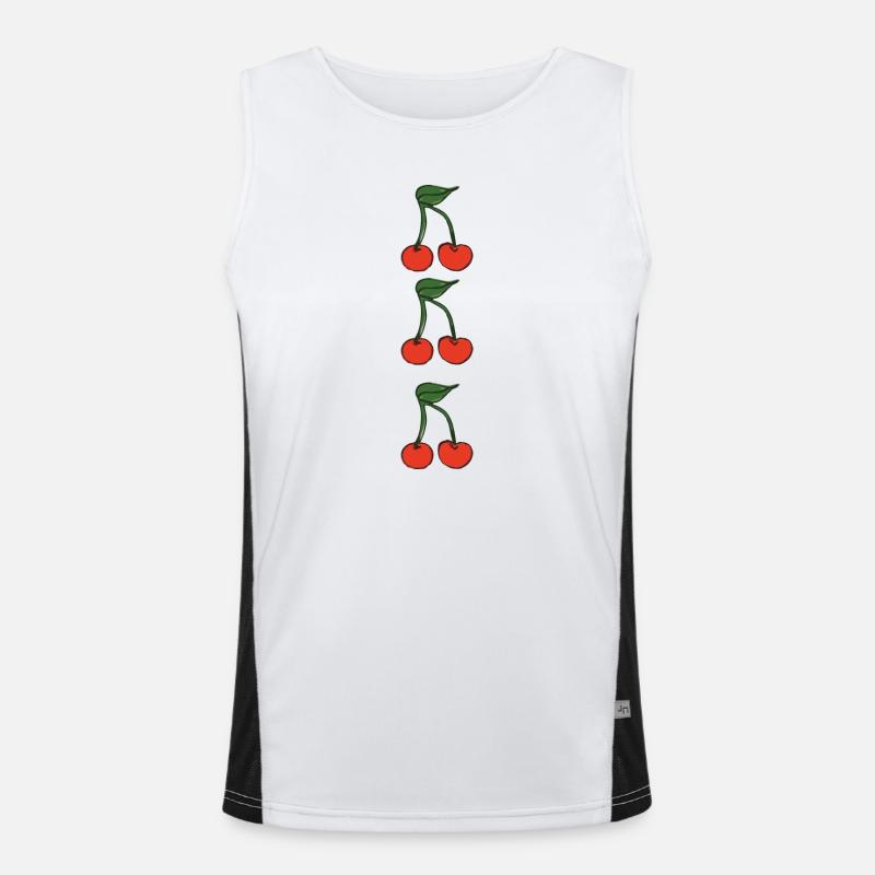 Cherries 3 times Men's Functional Contrast Tank Top 