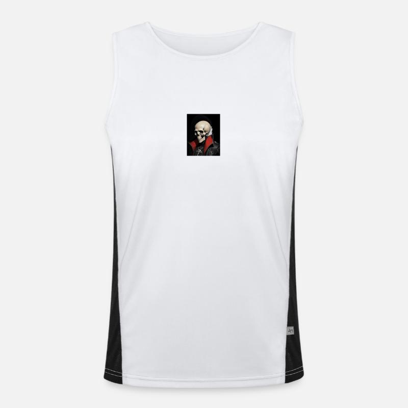 Skelett-Schädel Funktionelles Kontrast-Tank Top für Männer 