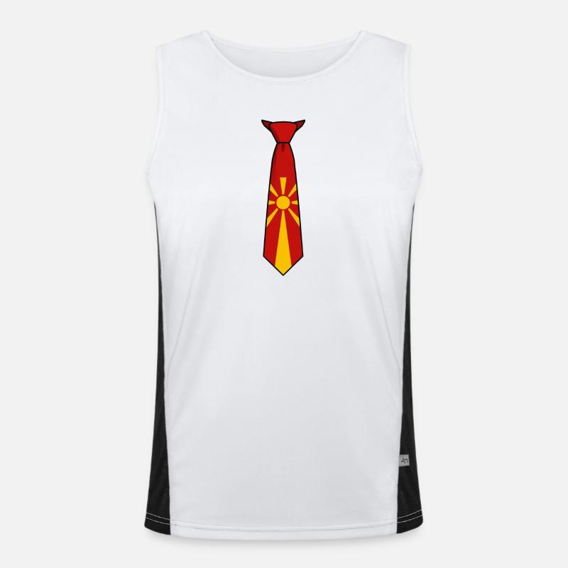 Cravate Macédoine – Conception du drapeau Débardeur respirant contrasté Homme 