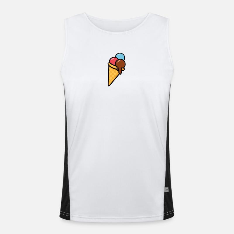 Logo Eis Funktionelles Kontrast-Tank Top für Männer 