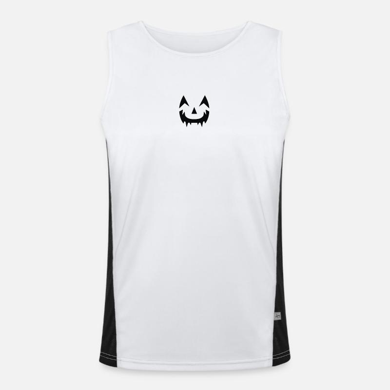 Aspect citrouille foncée Halloween Débardeur respirant contrasté Homme 