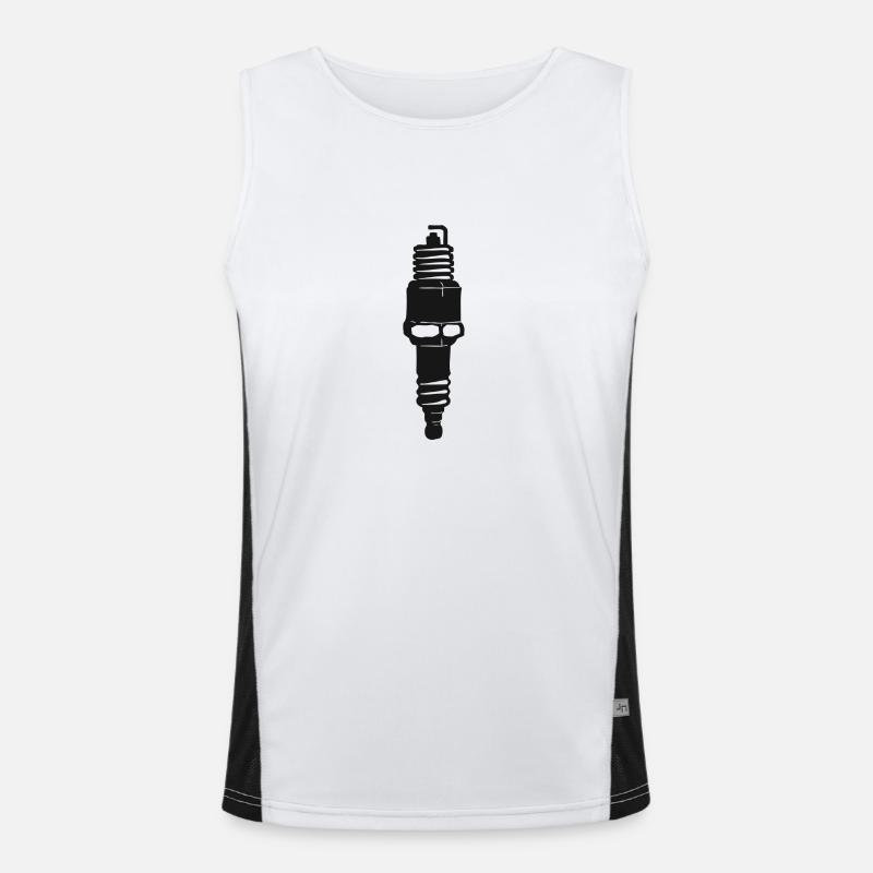 Spark plugs design Men's Functional Contrast Tank Top 