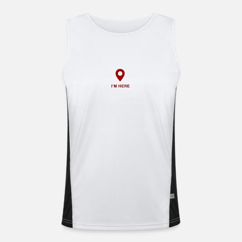 Je suis ici Design minimal Débardeur respirant contrasté Homme 