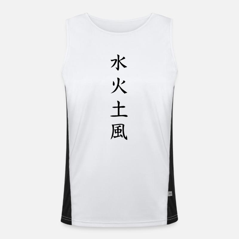 Elements Shirt: Water, Fire, Earth, Wind Men's Functional Contrast Tank Top 