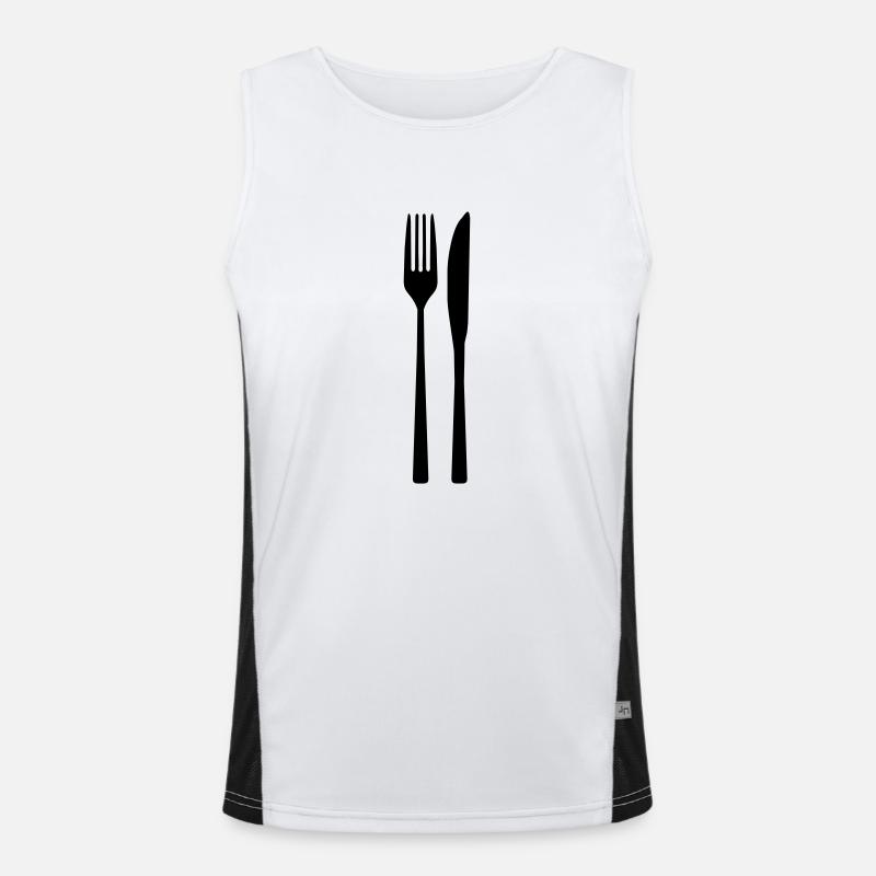 Messer Gabel - Spoon Fork Funktionelles Kontrast-Tank Top für Männer 