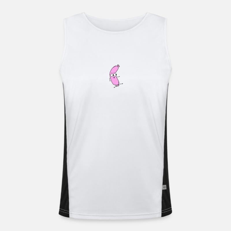 Würstchen Funktionelles Kontrast-Tank Top für Männer 