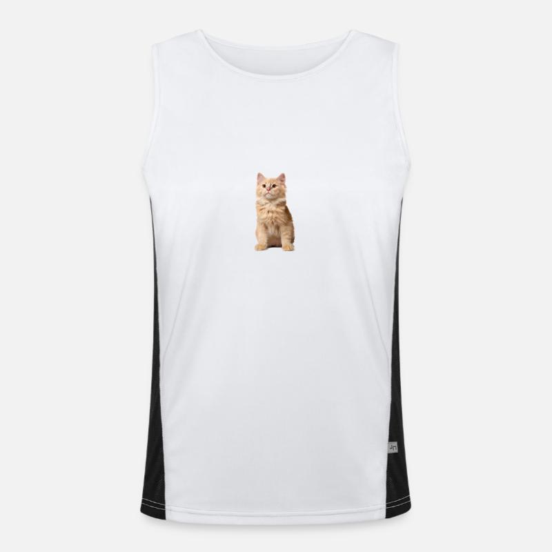 Red-haired cat Men's Functional Contrast Tank Top 