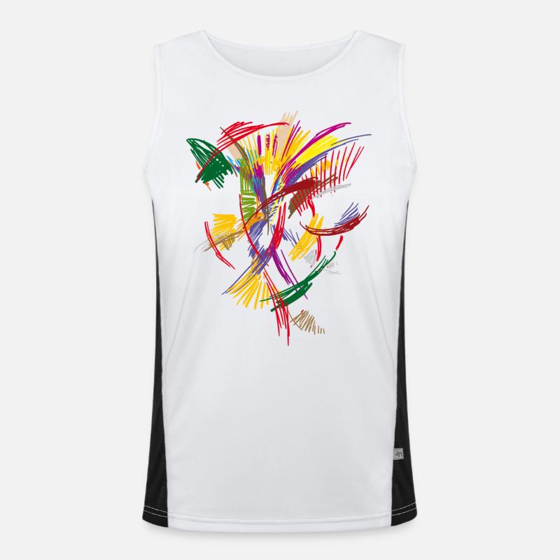 Colors Pattern Men's Functional Contrast Tank Top 