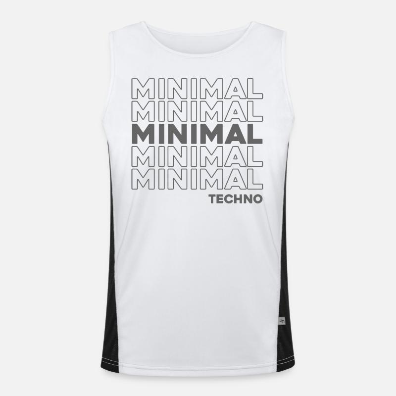 Deep Minimal Techno Men's Functional Contrast Tank Top 