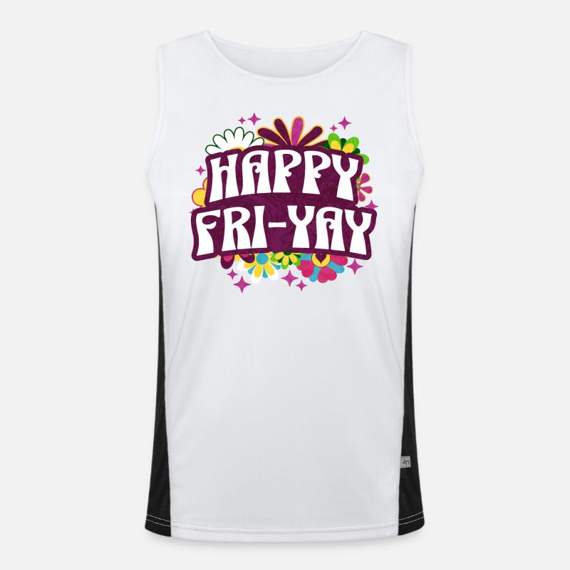 Humor Friday Lehrer-Wochenende Funktionelles Kontrast-Tank Top für Männer 