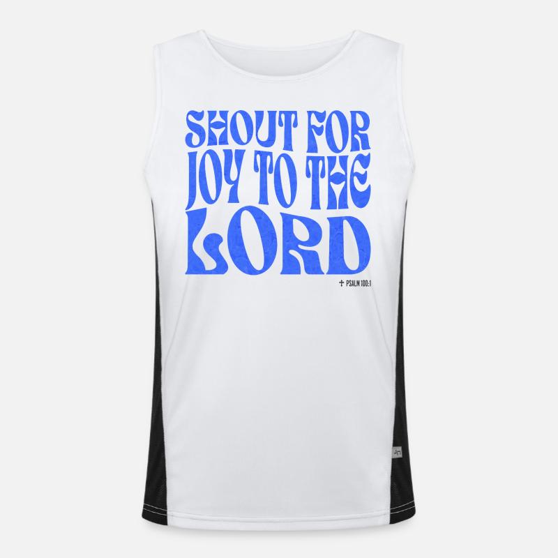 Christianity Christian Bible Verse - Men's Functional Contrast Tank Top  - white/black