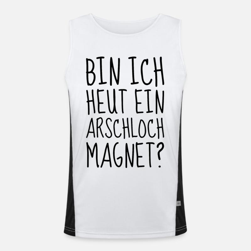 Bin ich heut ein Arschloch Magnet Funktionelles Kontrast-Tank Top für Männer 