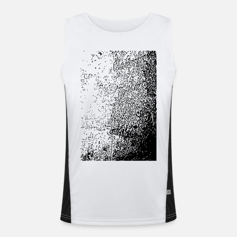 Abstraktes Design Funktionelles Kontrast-Tank Top für Männer 