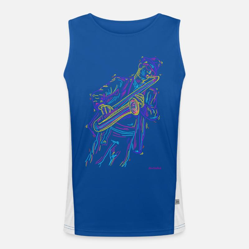 Jazz Sax Men's Functional Contrast Tank Top 