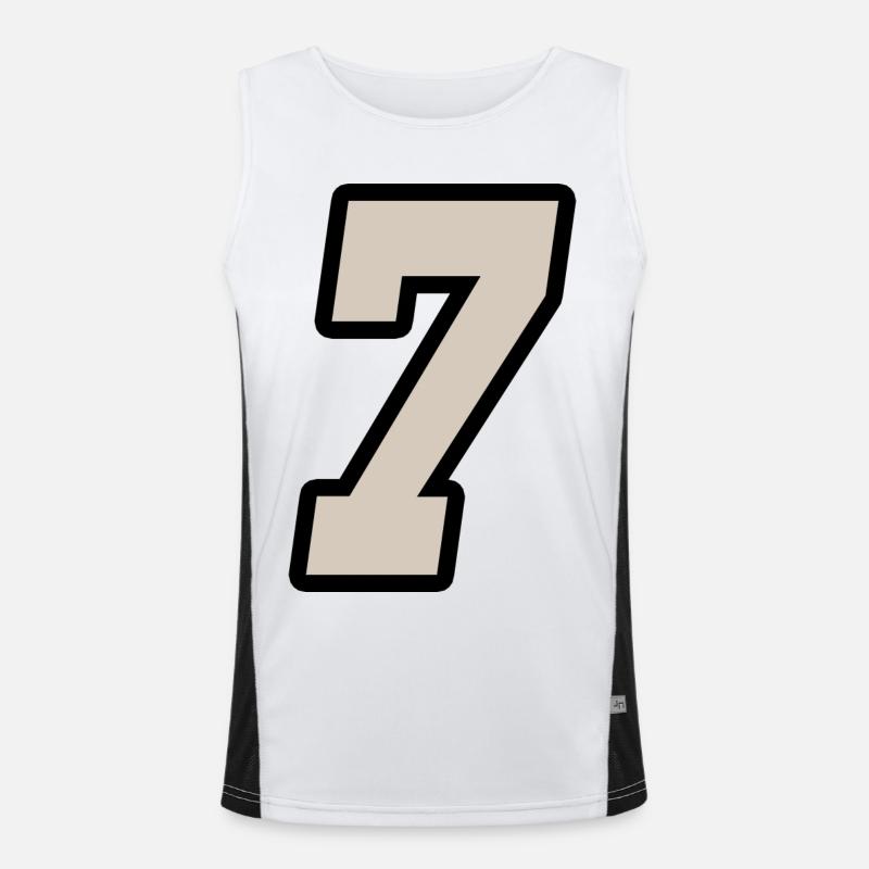 Nummer sieben 7 Funktionelles Kontrast-Tank Top für Männer 