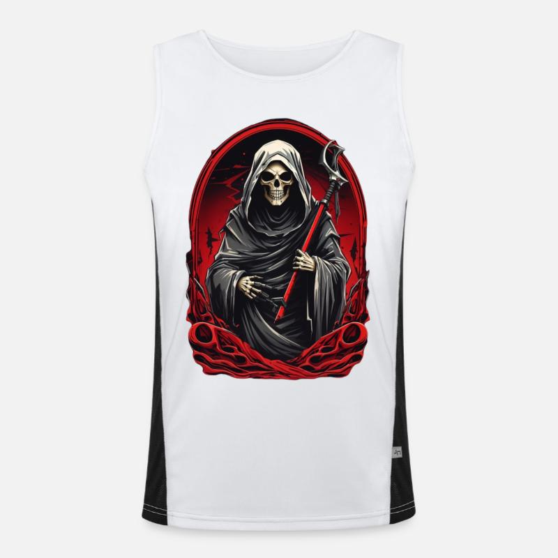 Sensenmann Funktionelles Kontrast-Tank Top für Männer 