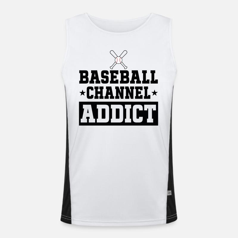 Adore Regarder Les Matchs De Baseball Débardeur respirant contrasté Homme 