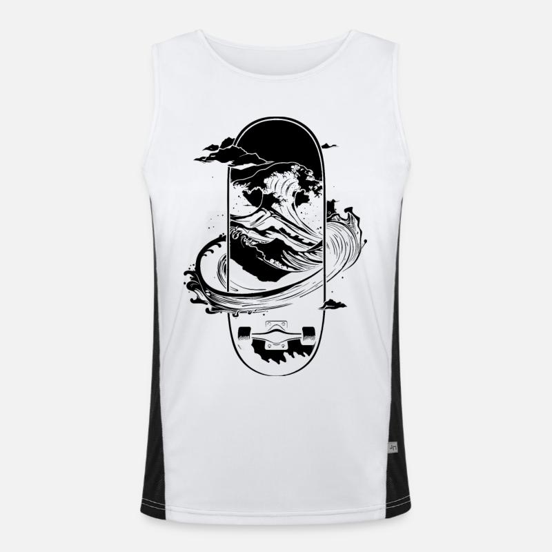 Graphismes de skateboard Débardeur respirant contrasté Homme 