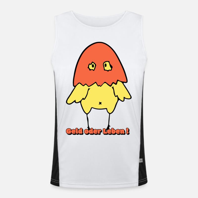 Geld oder Leben!  Funktionelles Kontrast-Tank Top für Männer 