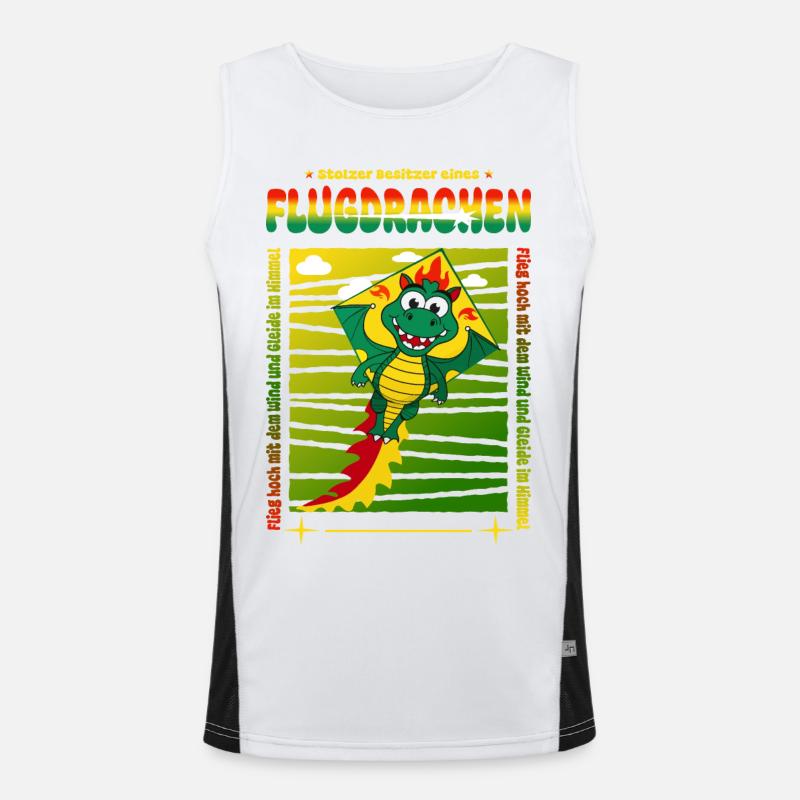 Drachen Besitzer Funktionelles Kontrast-Tank Top für Männer 