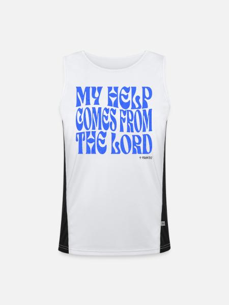 Christianity Christian Bible Verse - Men's Functional Contrast Tank Top  - white/black - Front